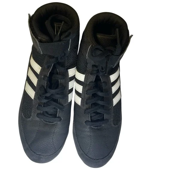 Adidas Havoc II HVC 2 Mens Size 7.5 Wrestling Shoes Sneakers Black White AQ3325 - Picture 2 of 5